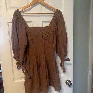 Brown Mini Dress